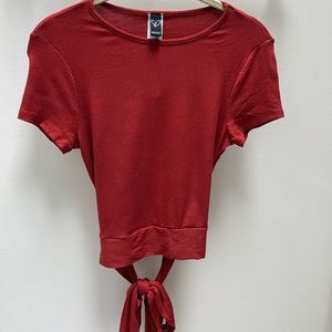 Brand New Red Windsor Shirt with bow to tie- Women's Size Medium